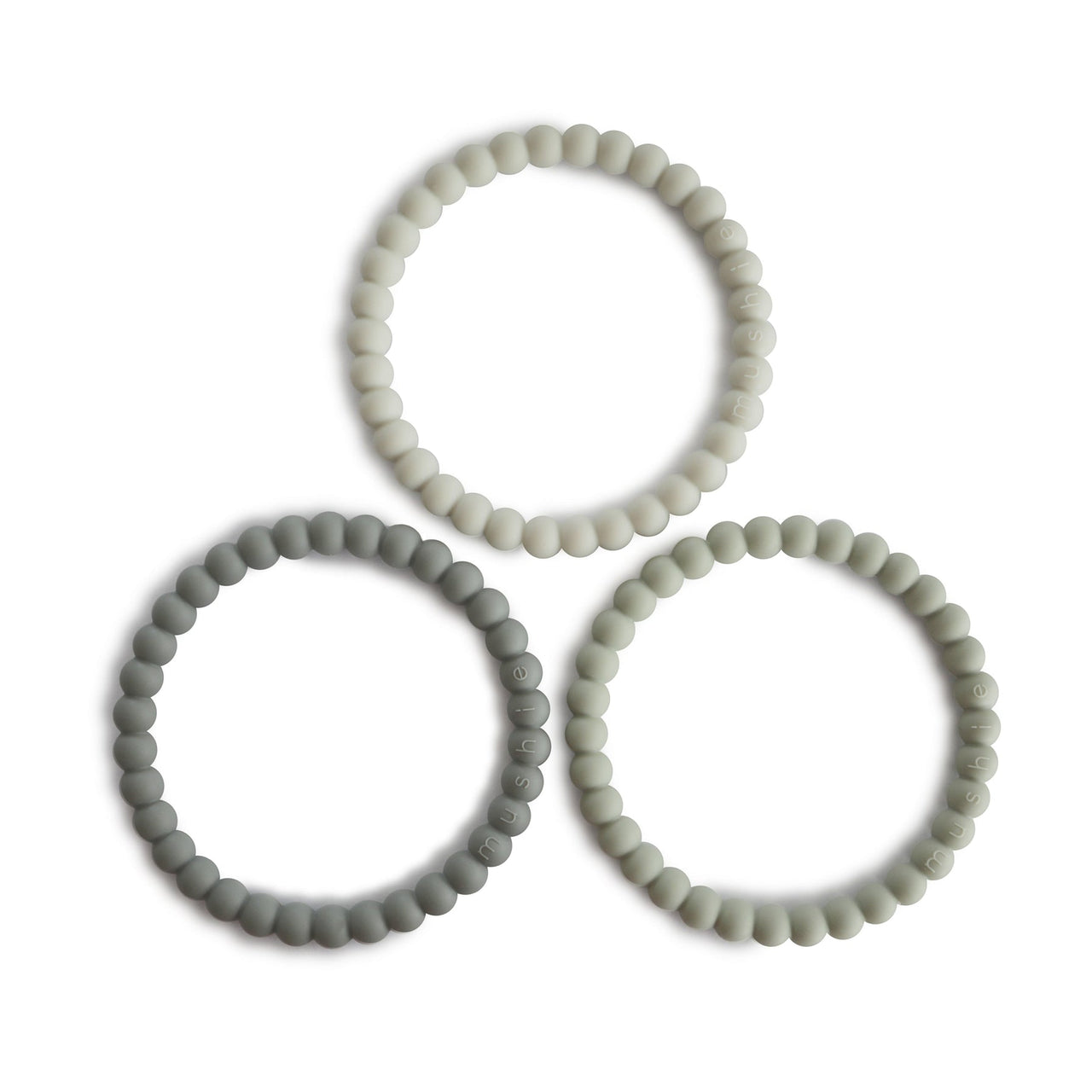 Pearl Teether Bracelet 3 pack- Green Tea/Cool Gray/Sea Salt