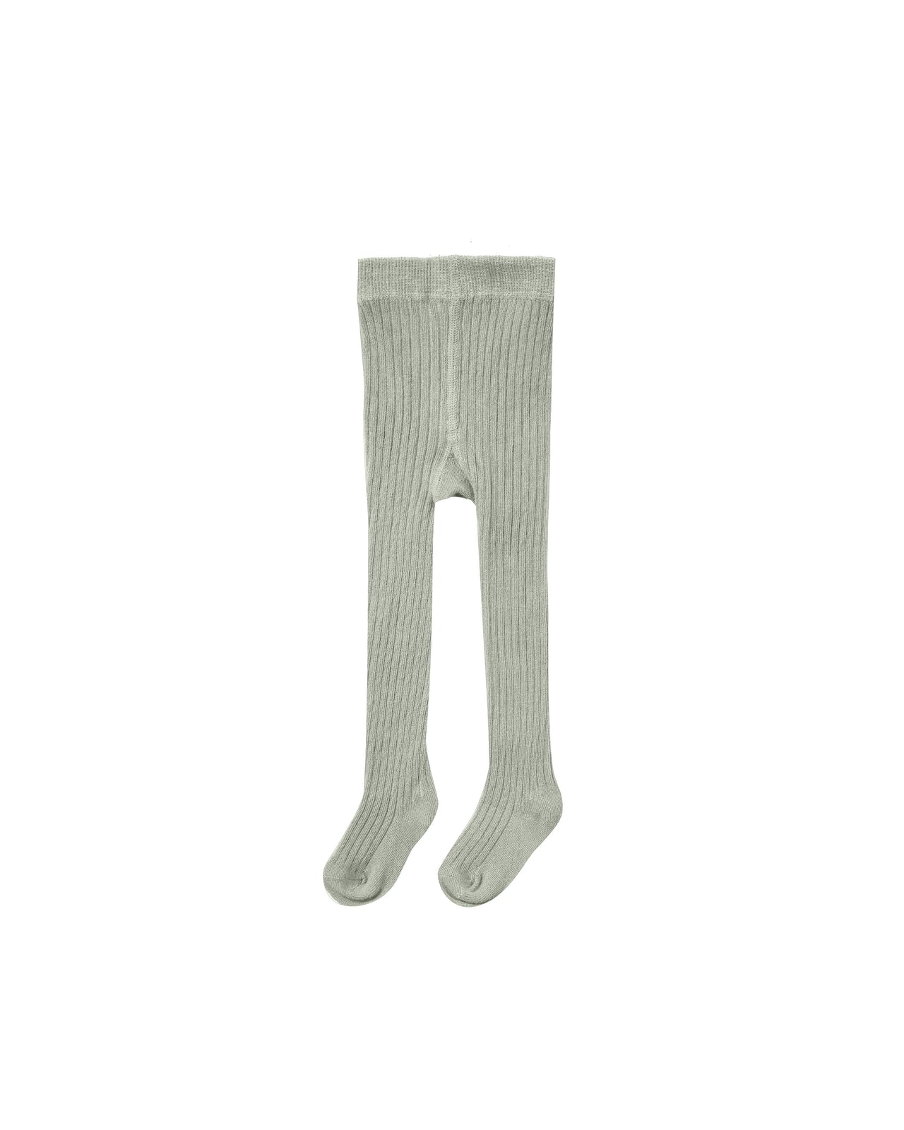 Solid Ribbed Tights - Agave