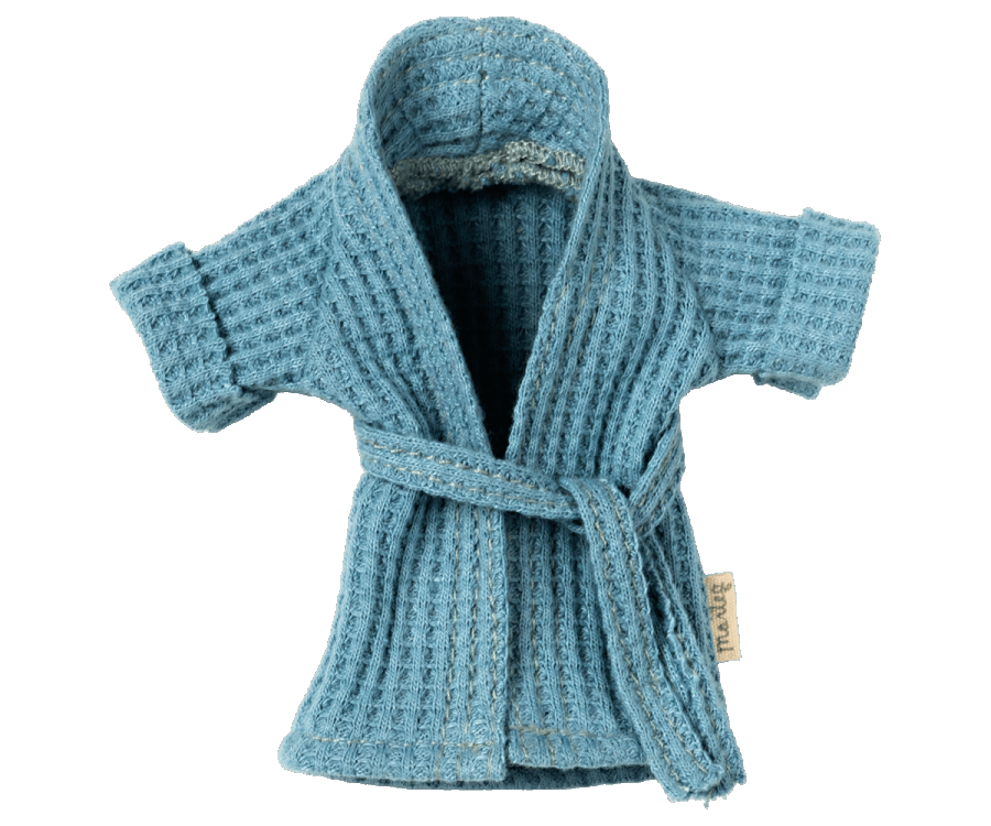 Maileg Dad/Mum Mice Bathrobe- Dusty Blue