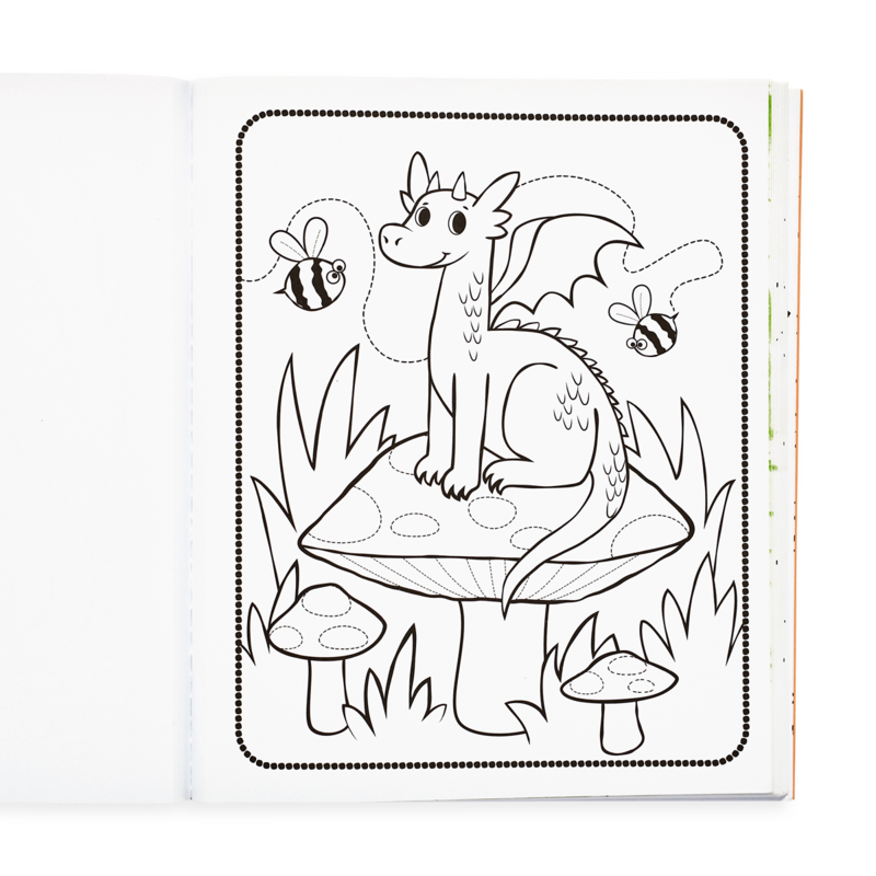 Color-in' Book: Knights & Dragons