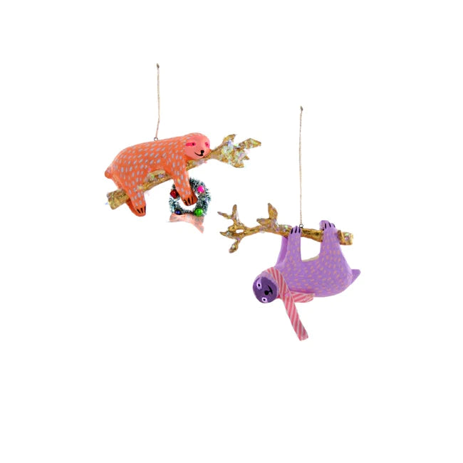 Pastel Sloth Ornament