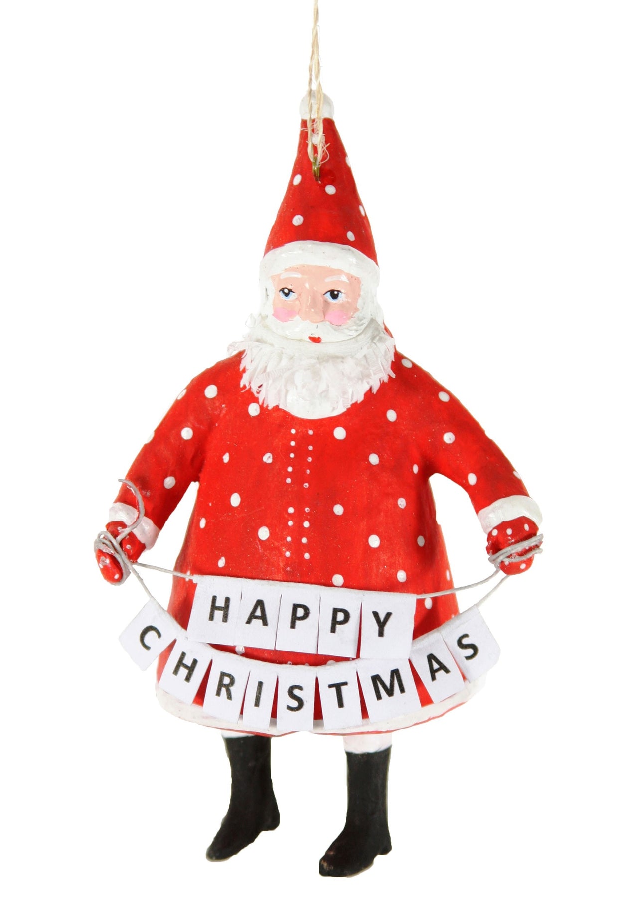 Salutations Santa Ornament