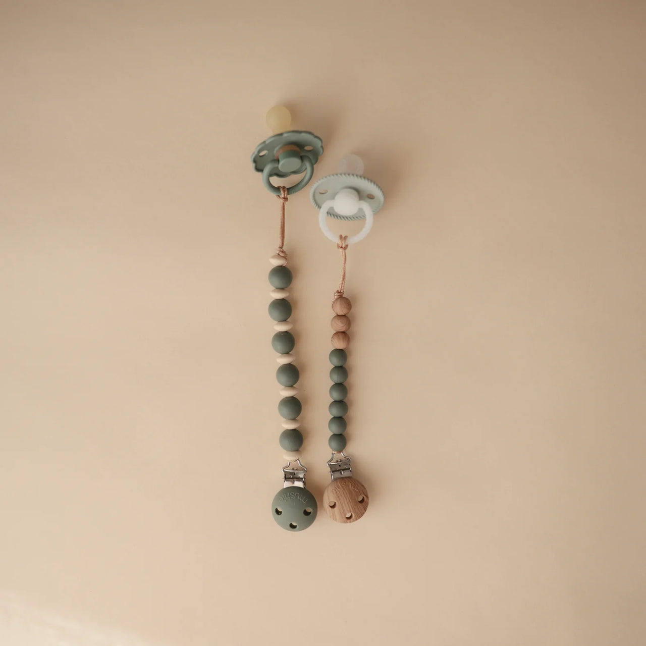 Eva Silicone Pacifier Clip- Dried Thyme