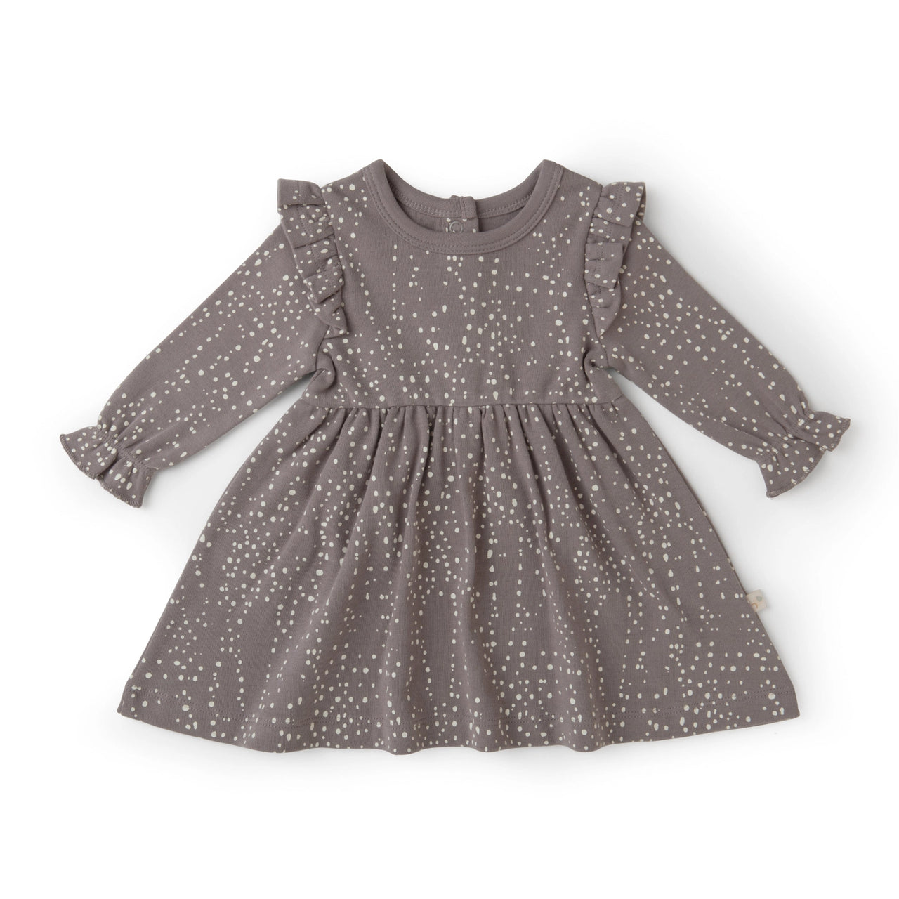 Organic Ruffle Dress - Speckle