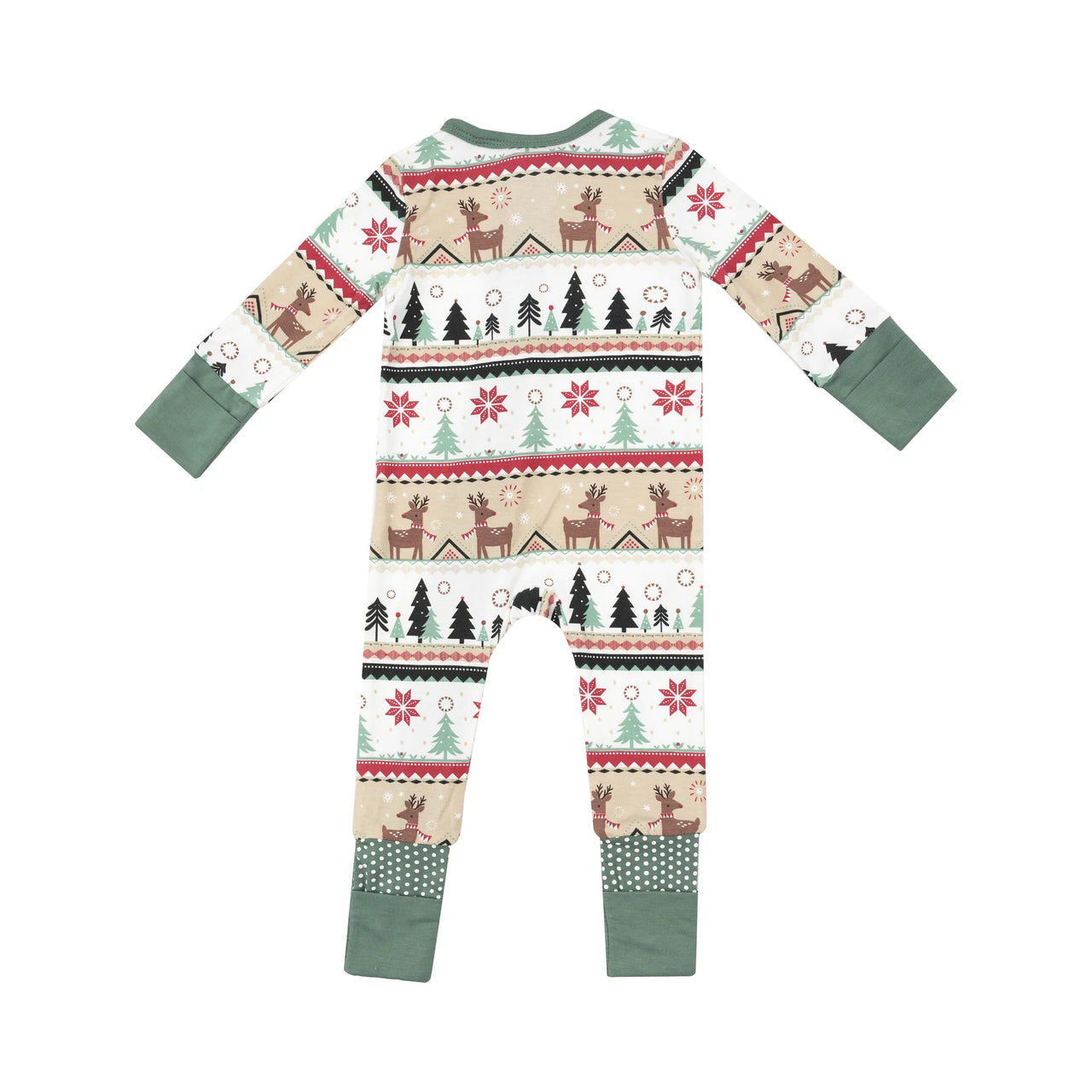 Reindeer Fair Isle Zipper Romper