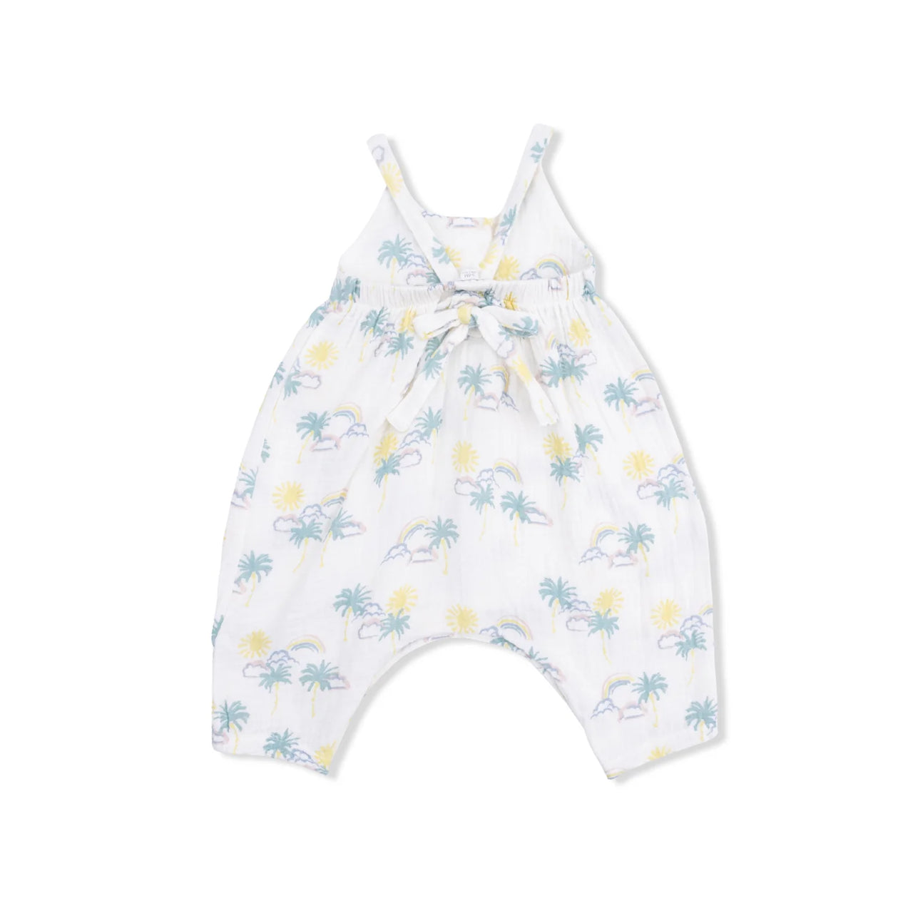 Palm Trees and Rainbows Tie Back Romper