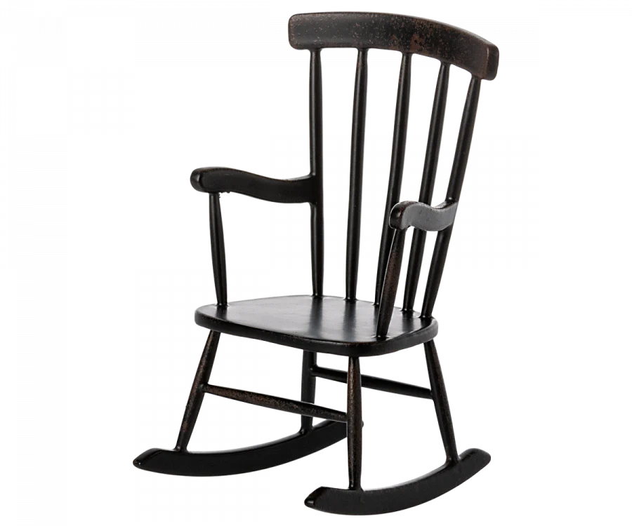 Maileg Rocking Chair - Anthracite - Mouse
