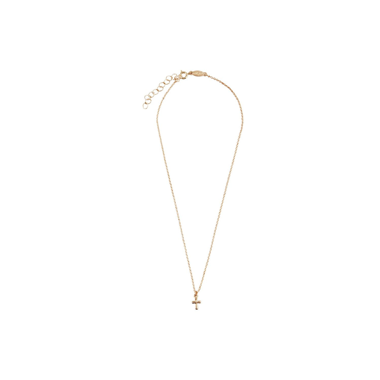 Gold Boxed Cross Necklace