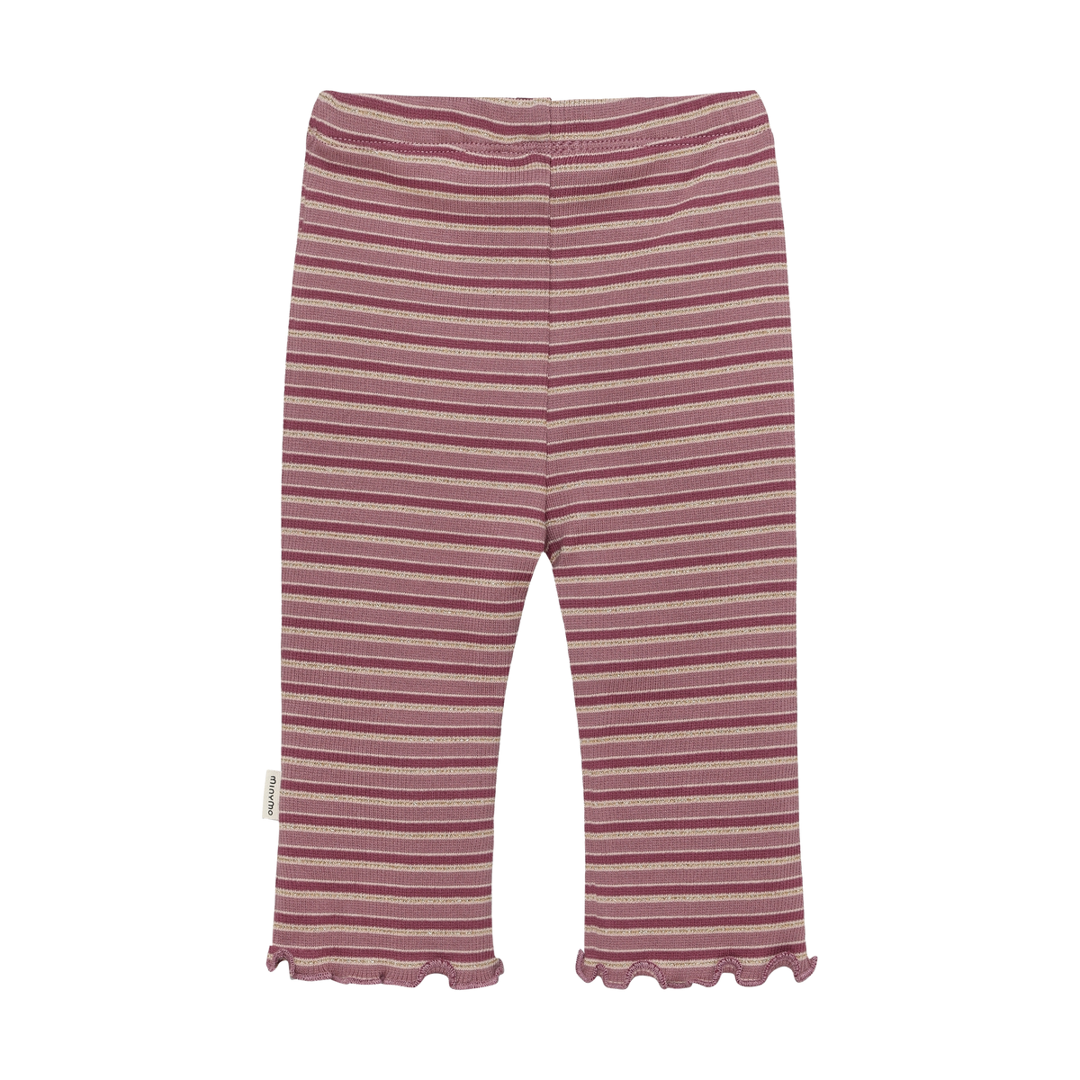 Ribbed Striped Pants- Nostalgia Rose