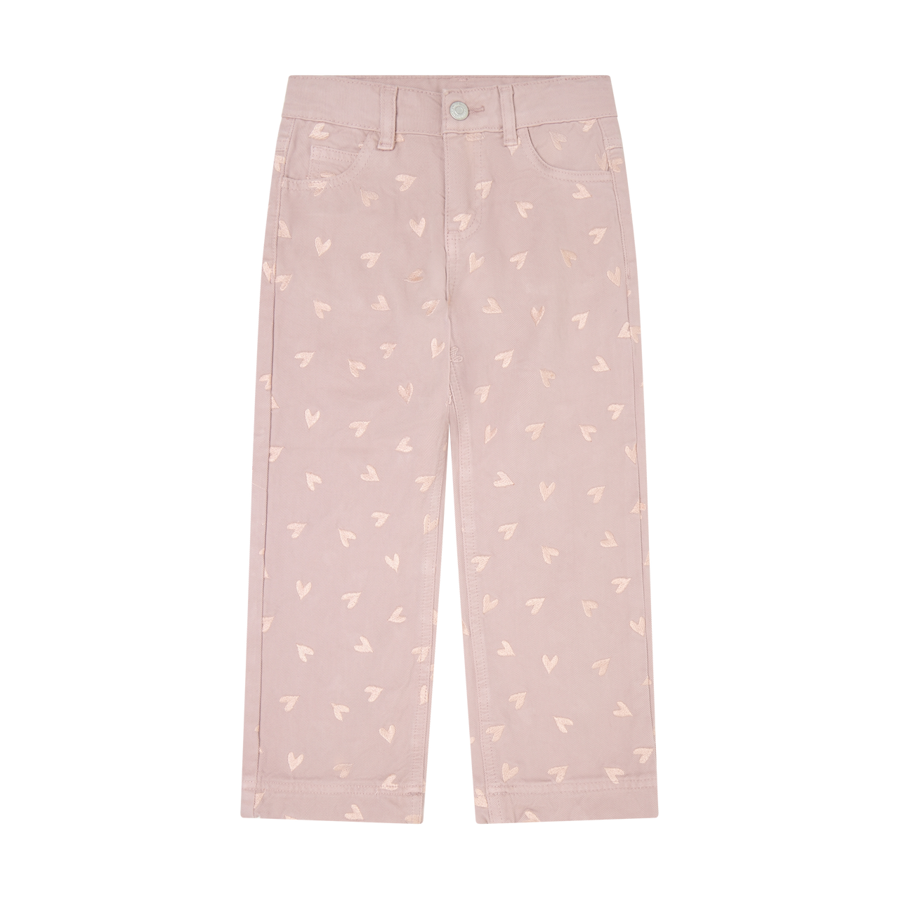 Heart Printed Denim