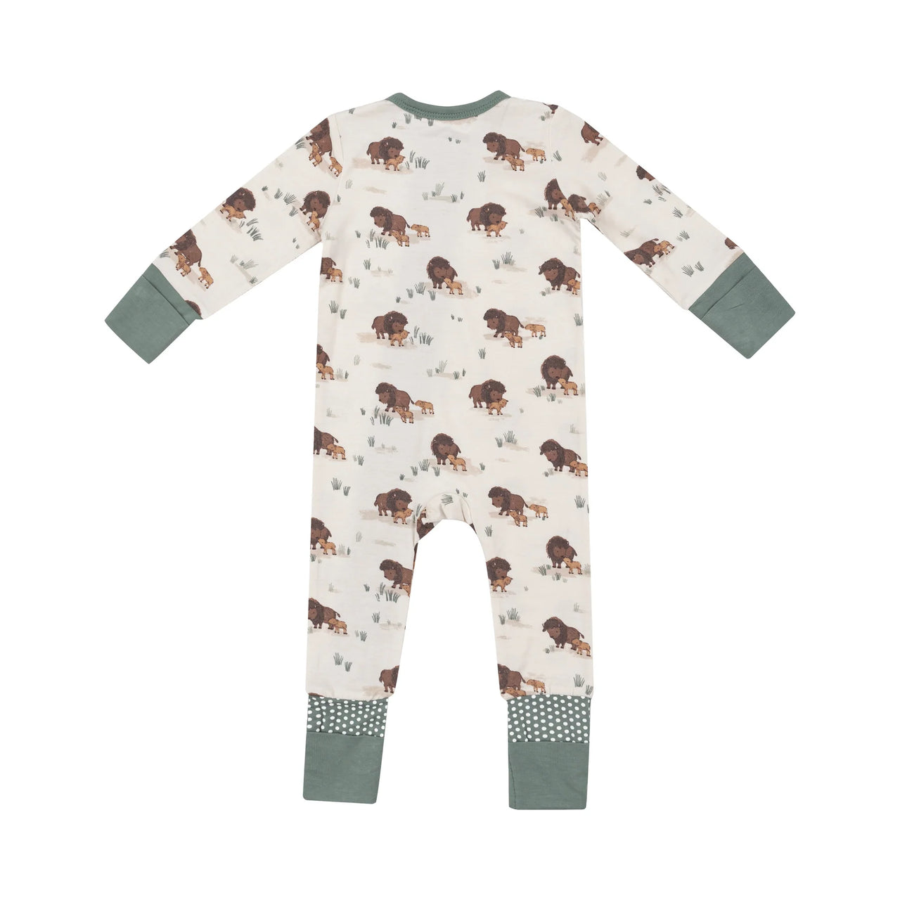 Bison Family Zipper Romper