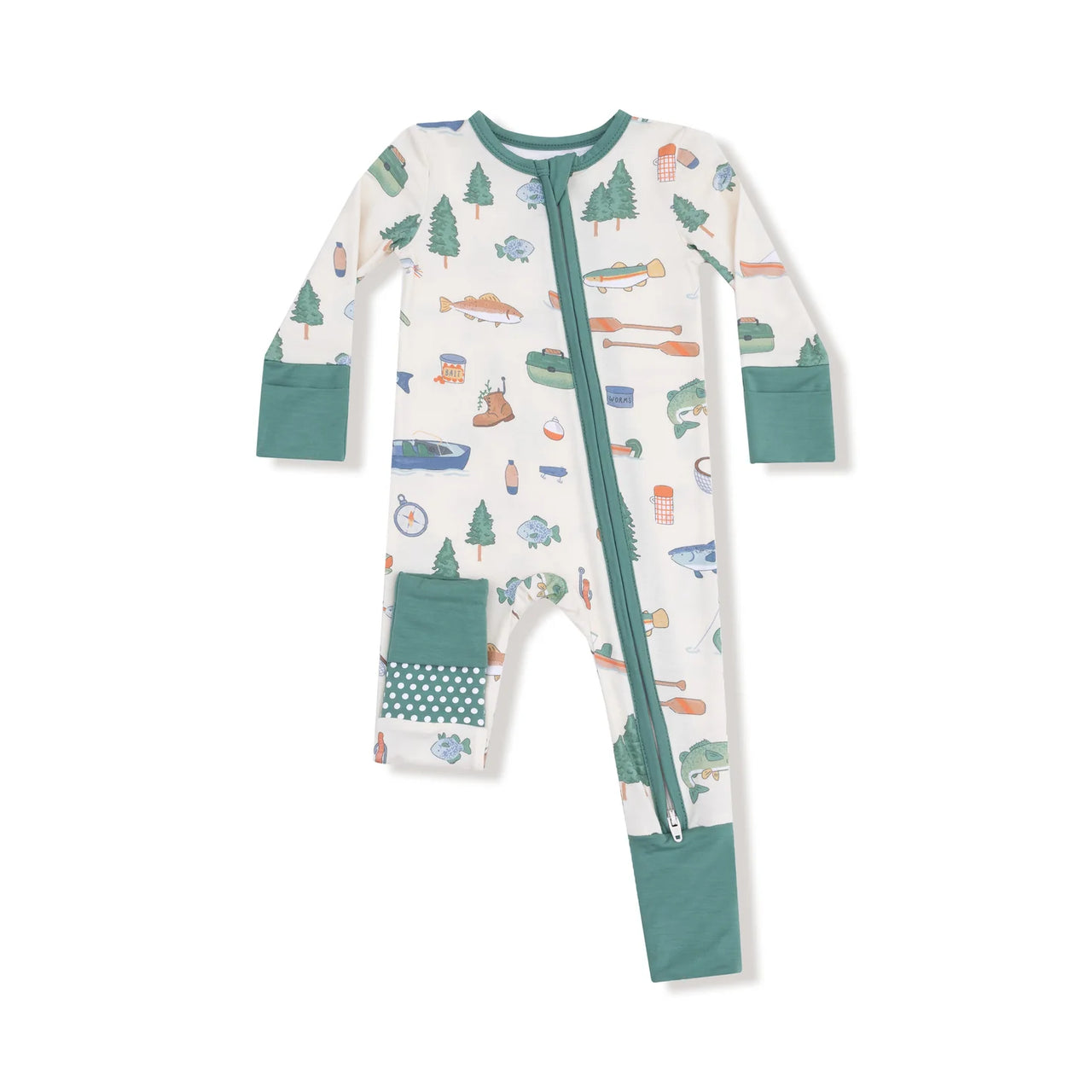Zipper Romper- Fishing Things