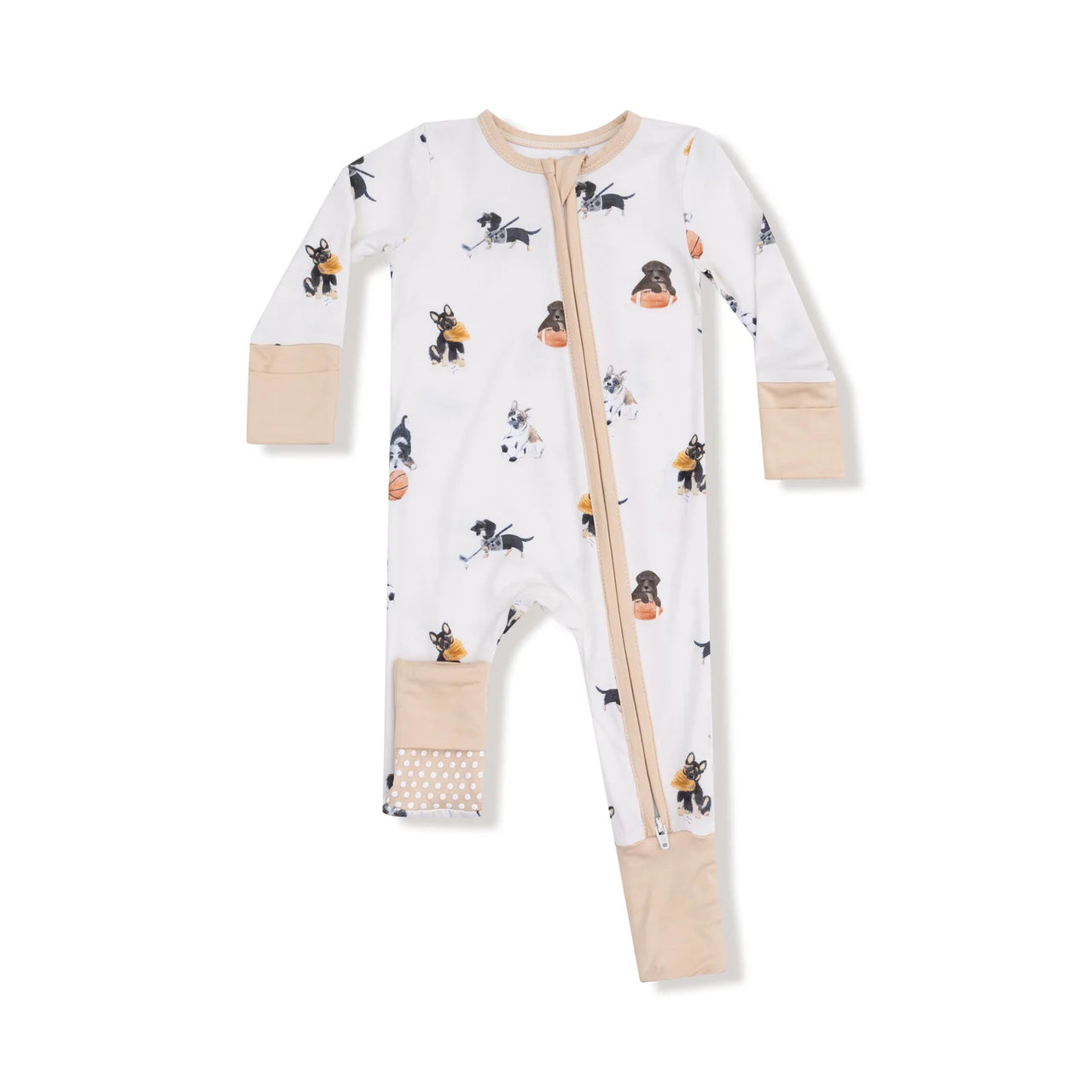 Zipper Romper- Sporty Puppies