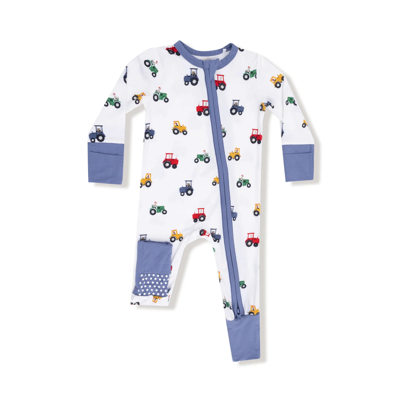 Zippered Romper- Mini Tractors