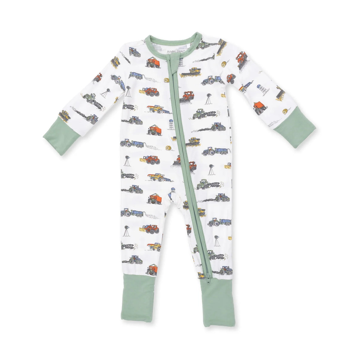 Zippered Romper- Farm Machines