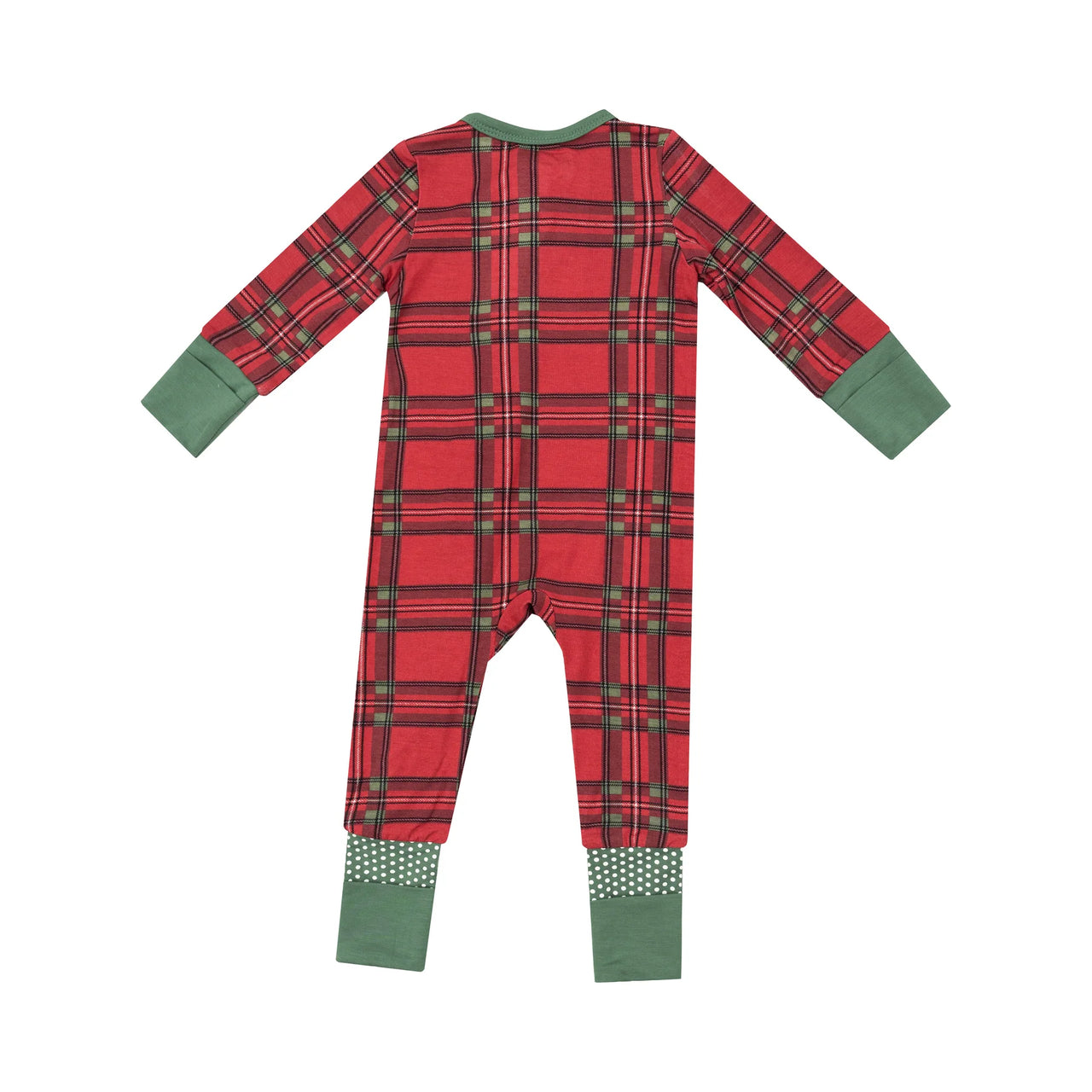 Vintage Holiday Plaid Zipper Romper