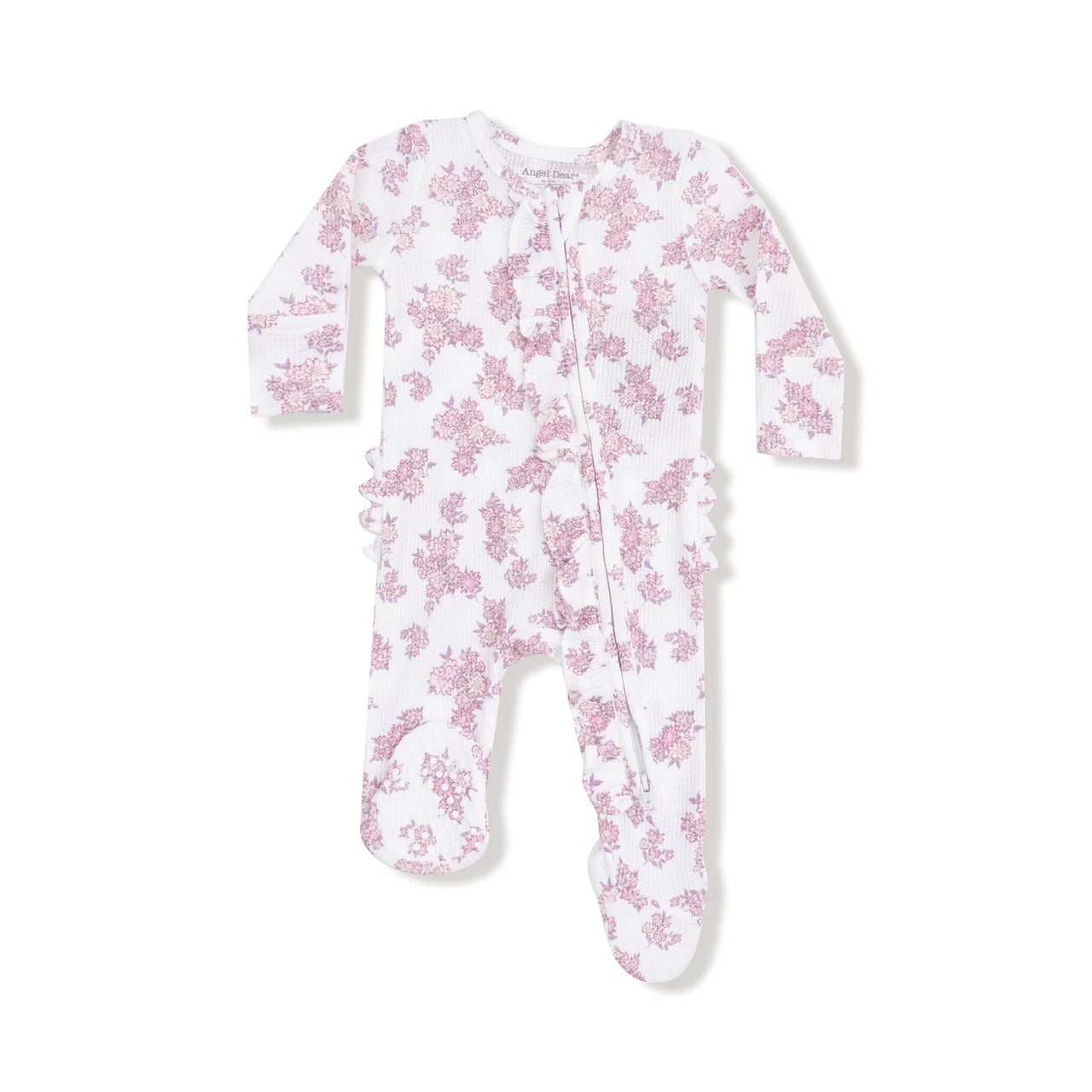 Ruffle Zippered Footie- Countryside Coreopsis