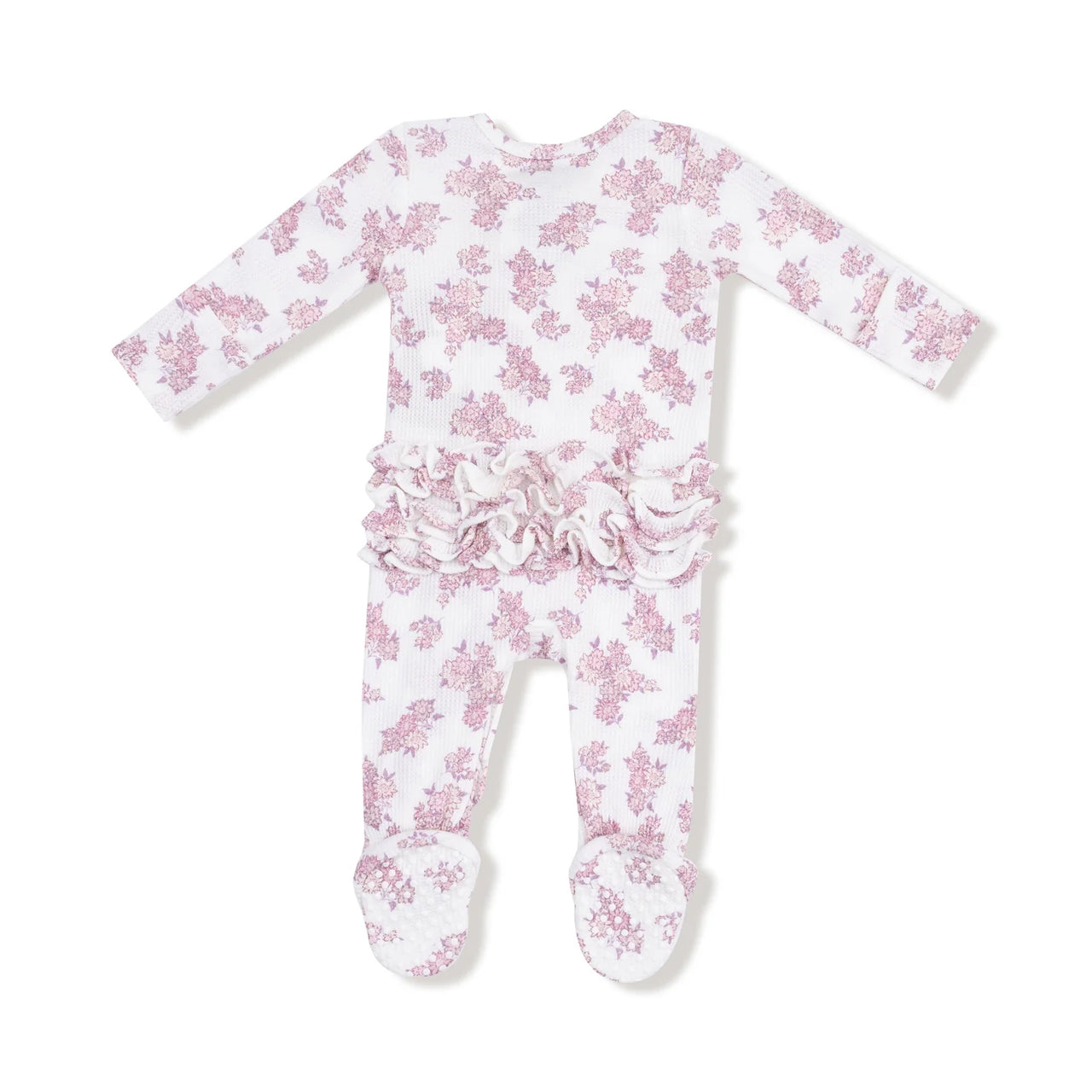 Ruffle Zippered Footie- Countryside Coreopsis