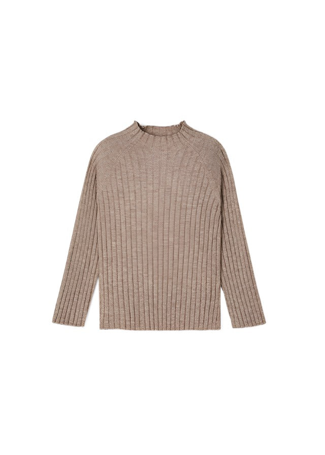 ginger Rib Knit Mockneck Sweater