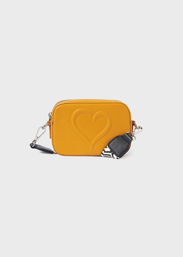 Mustard Heart Crossbody Bag