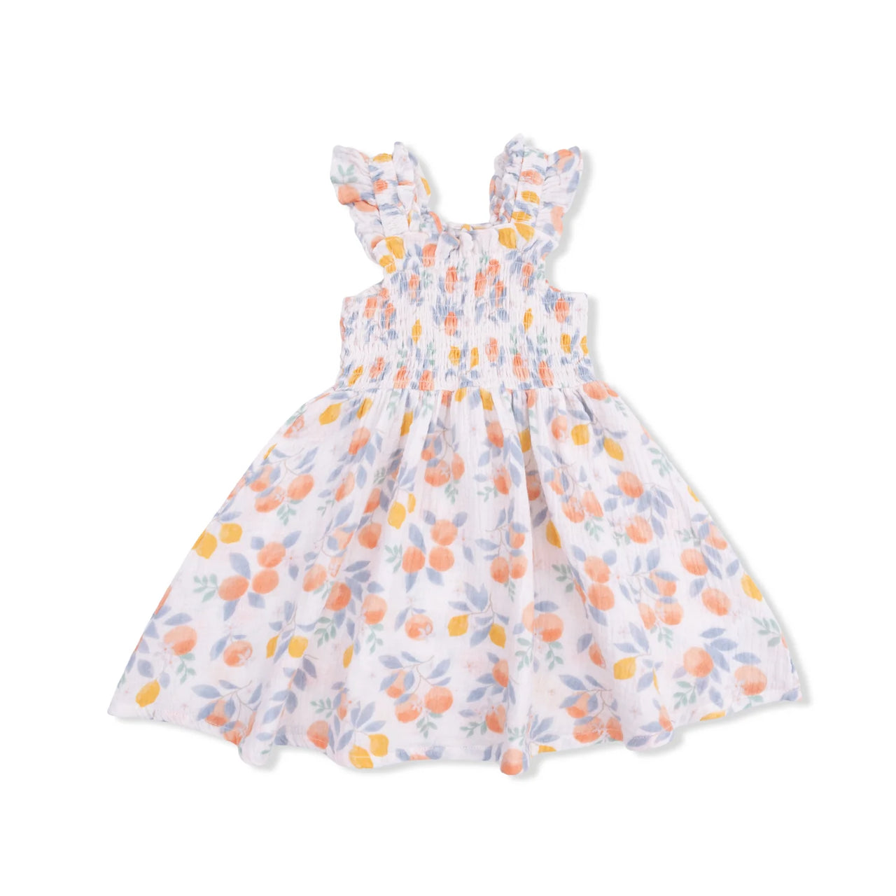 Citrus Floral Smocked Sundress