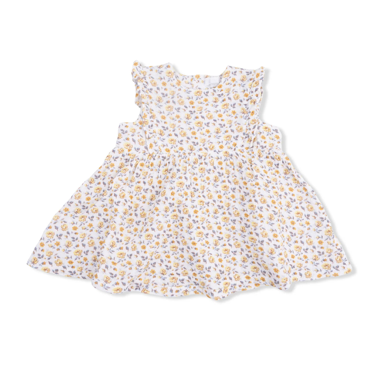 Yellow Country Roses Ruffle Dress