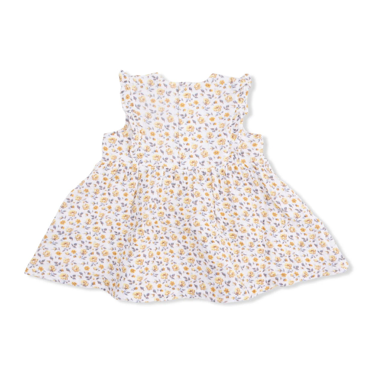 Yellow Country Roses Ruffle Dress