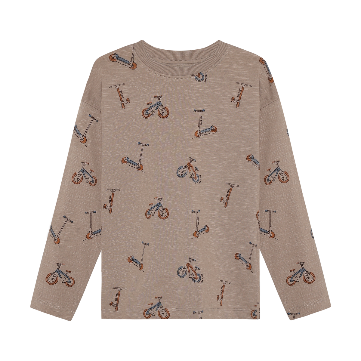 Tan Graphic Long Sleeve Tee