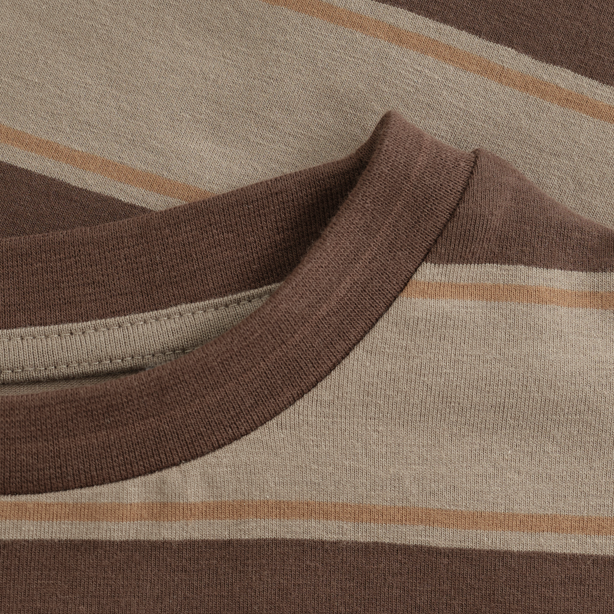 Striped Long Sleeve Tee- Bracken