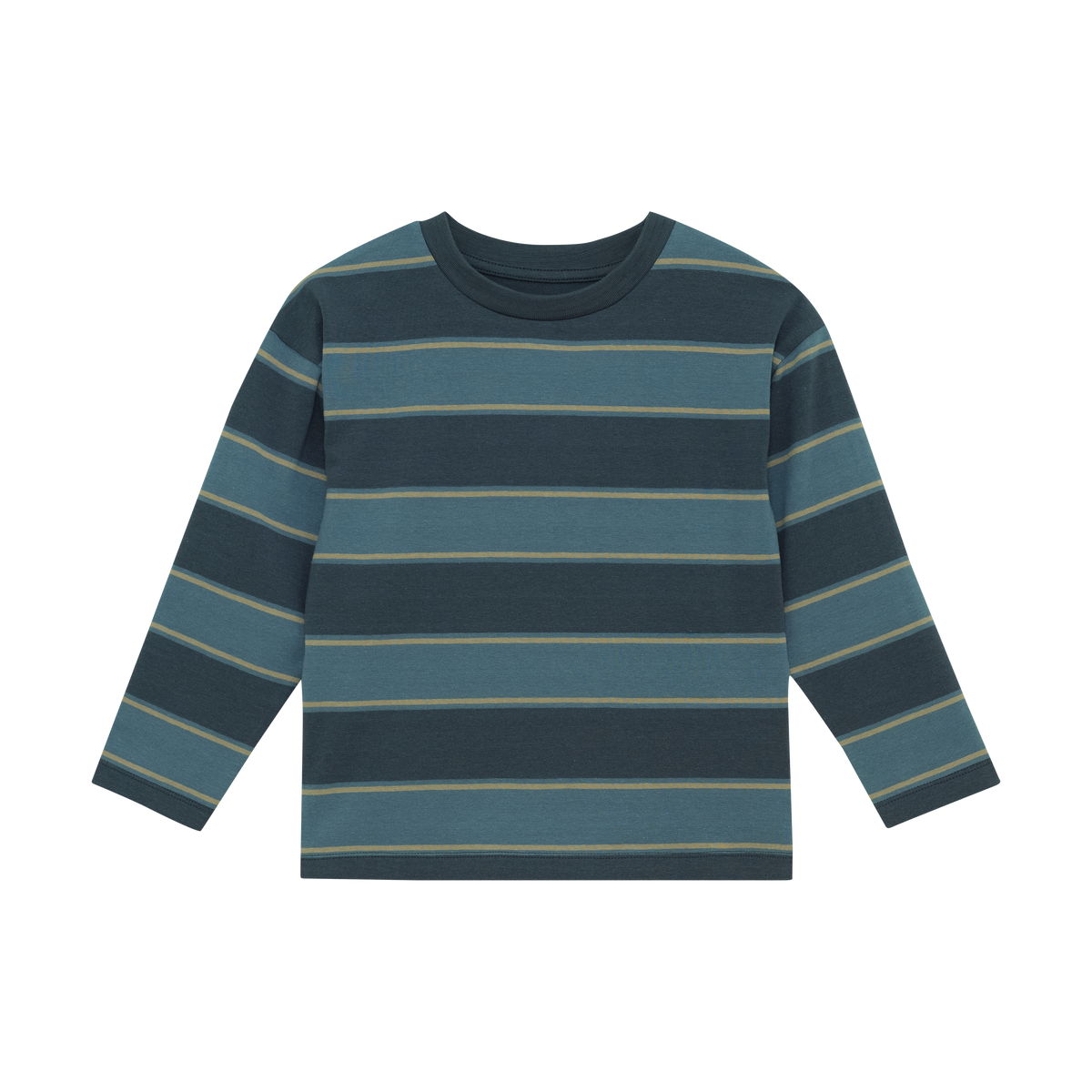 Striped Long Sleeve Tee- Midnight Navy