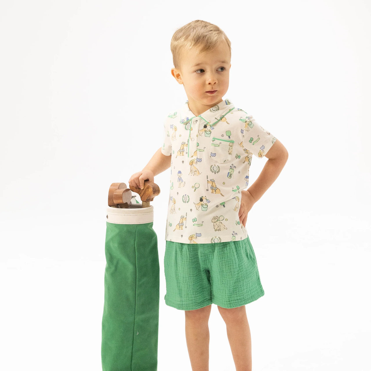 Country Club Dogs Neutral Polo with Casual Short