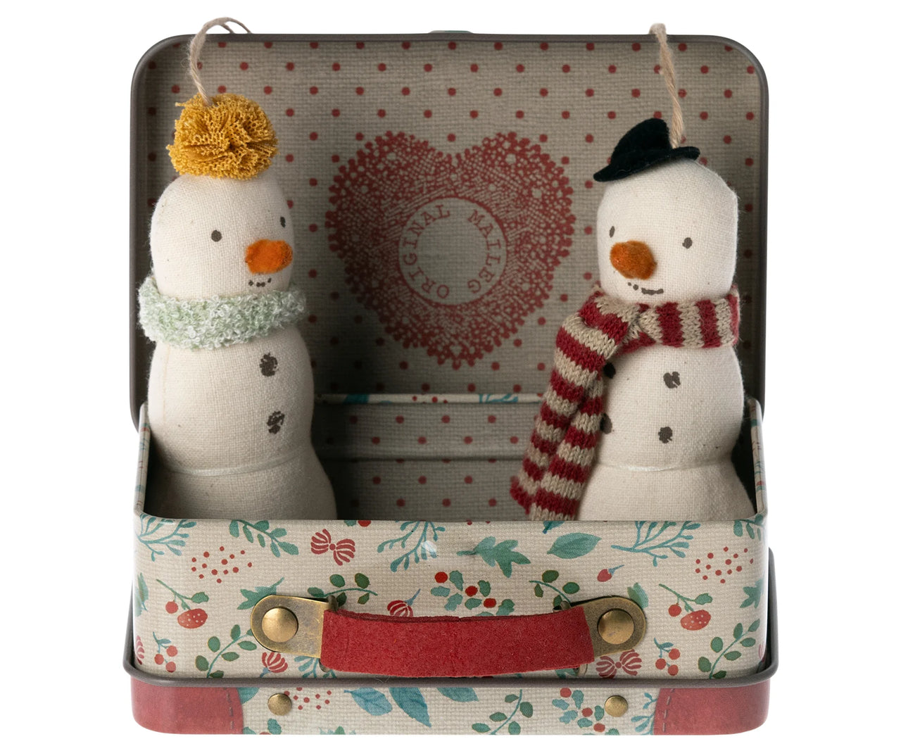 Snowman Ornament, 2 Pcs in Suitcase