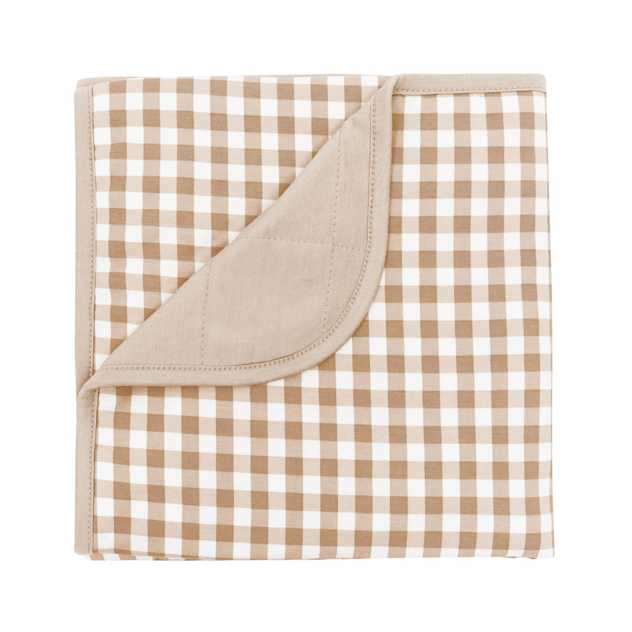 Baby Blanket in Gingham Bisque 1.0
