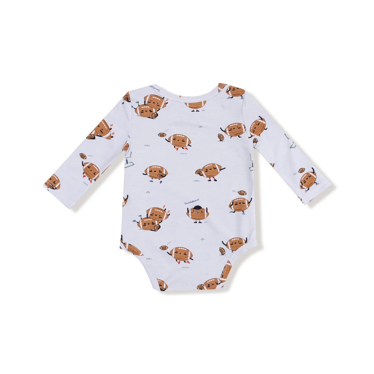 Footballs Playing Football Long Sleeve Bodysuit
