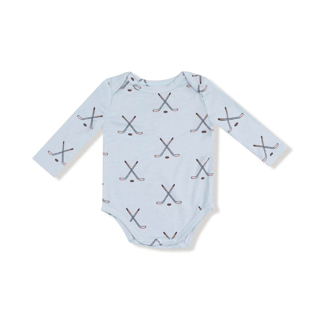 Stone Blue Hockey Long Sleeve Bodysuit