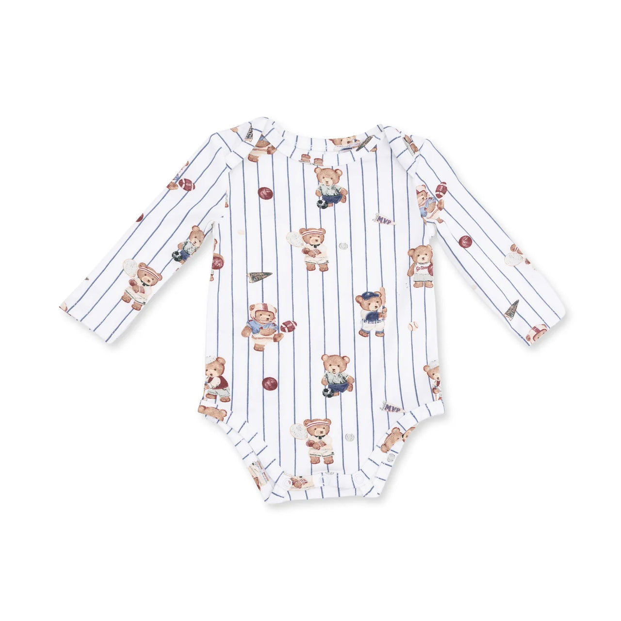 Mixed Sports Bears Long Sleeve Bodysuit