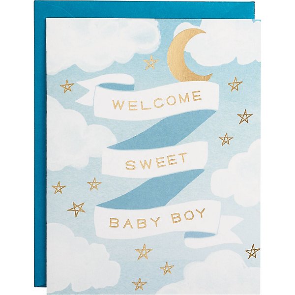 Welcome Sweet Baby Boy Card