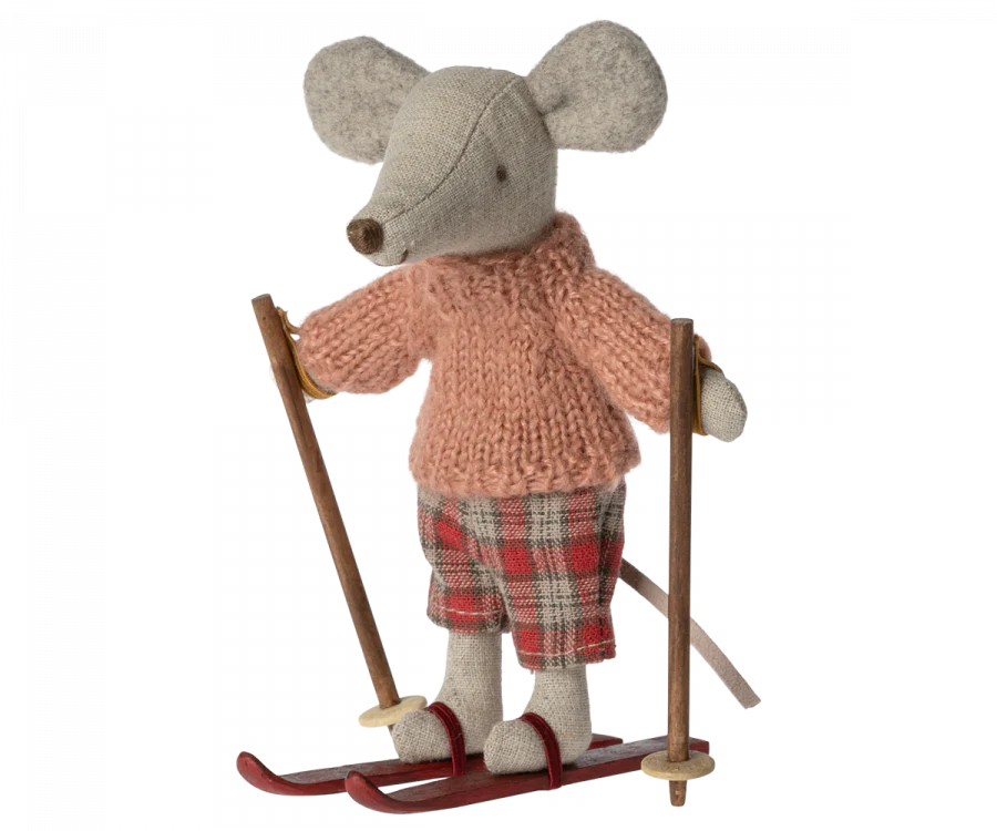 Maileg Winter Mouse with Ski Set - Big Sister