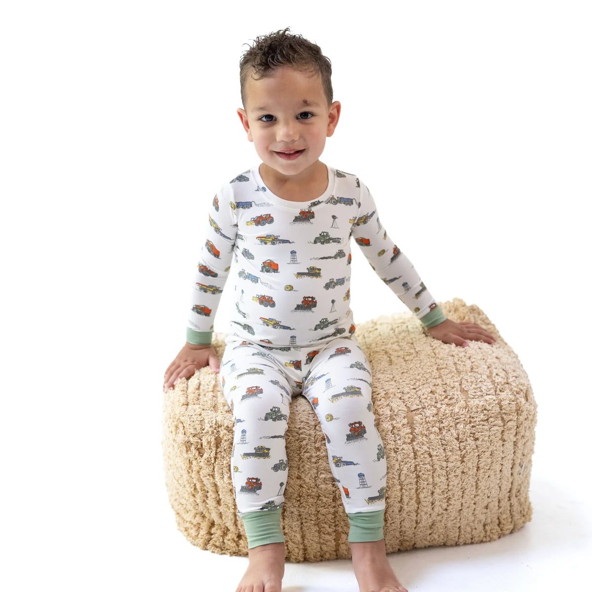Toddler Long Sleeve Pajama Set- Farm Machines