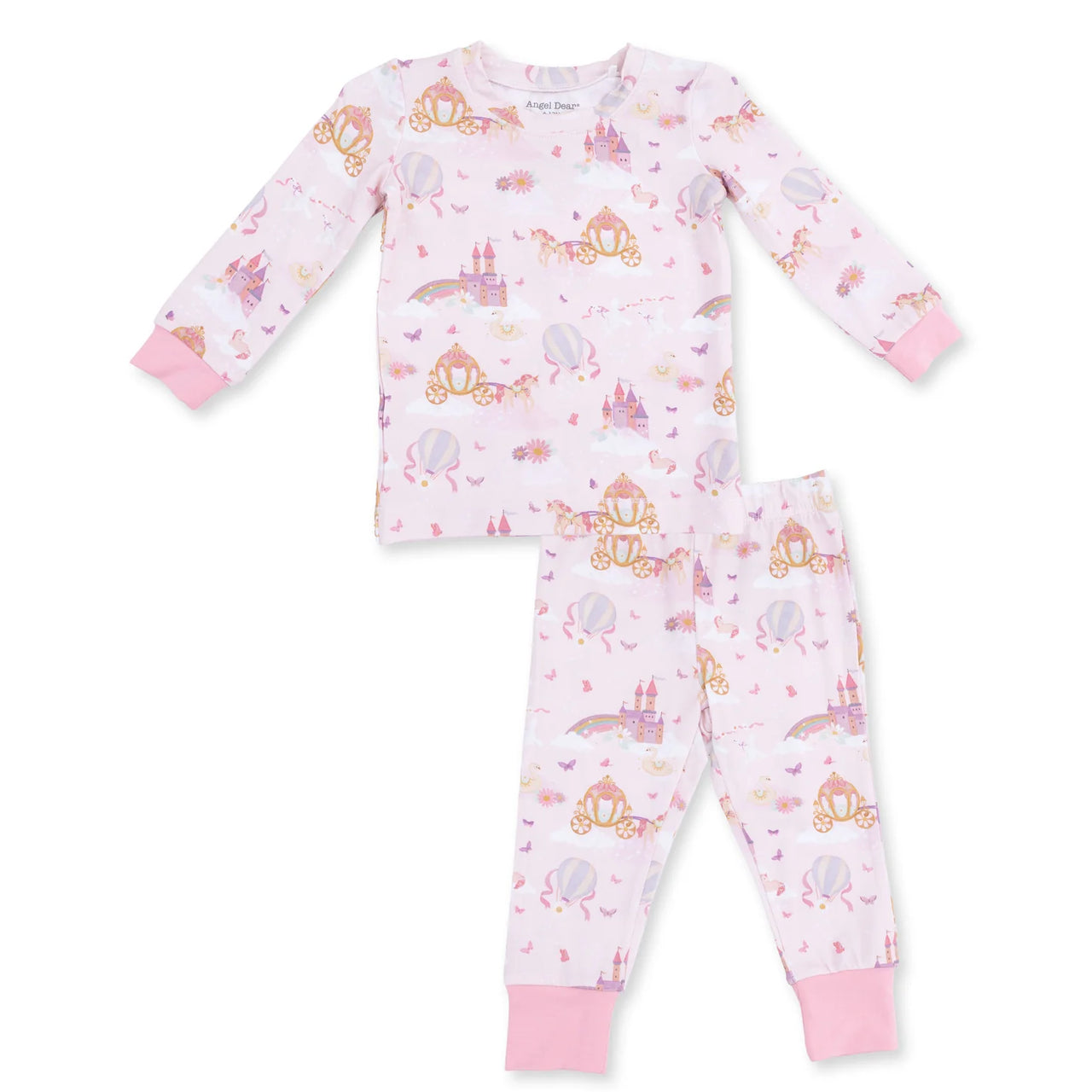 Toddler Long Sleeve Pajama Set- Princess Unicorns and Castle