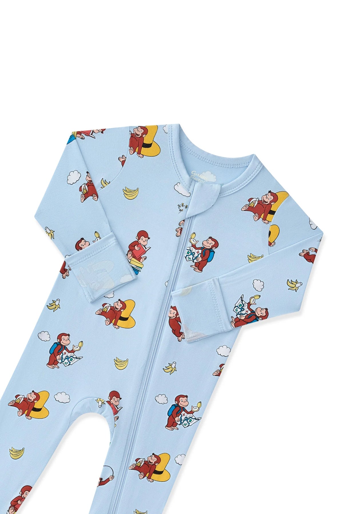 Zippered Footie - Curious George