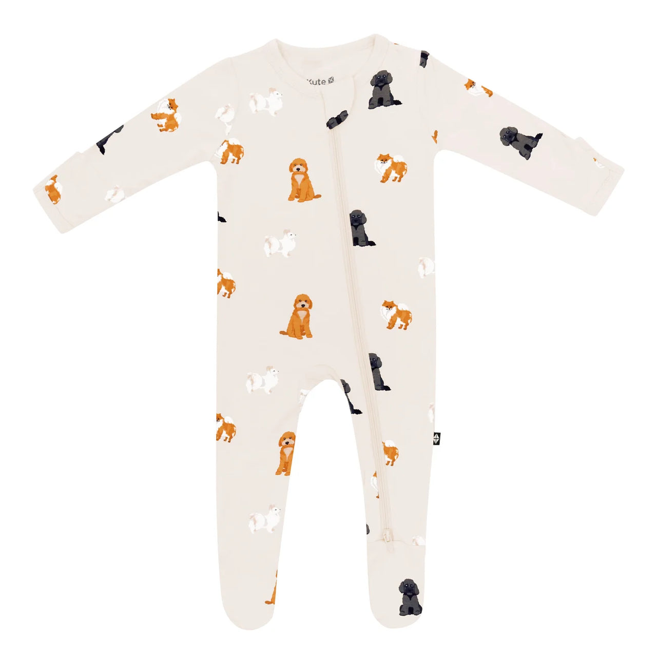 Zippered Footie- Fluffy Dog