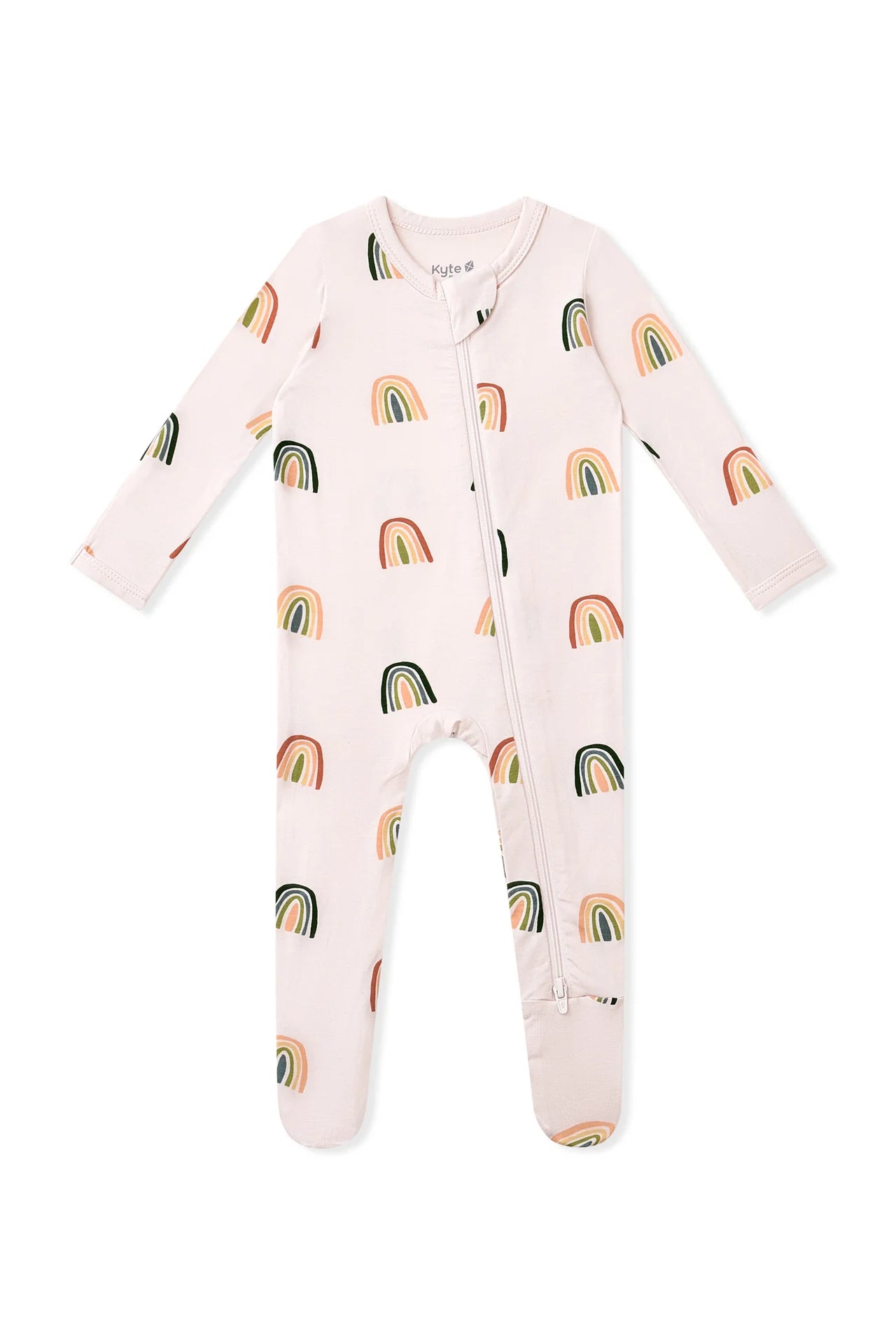 Zippered Footie- Retro Rainbow