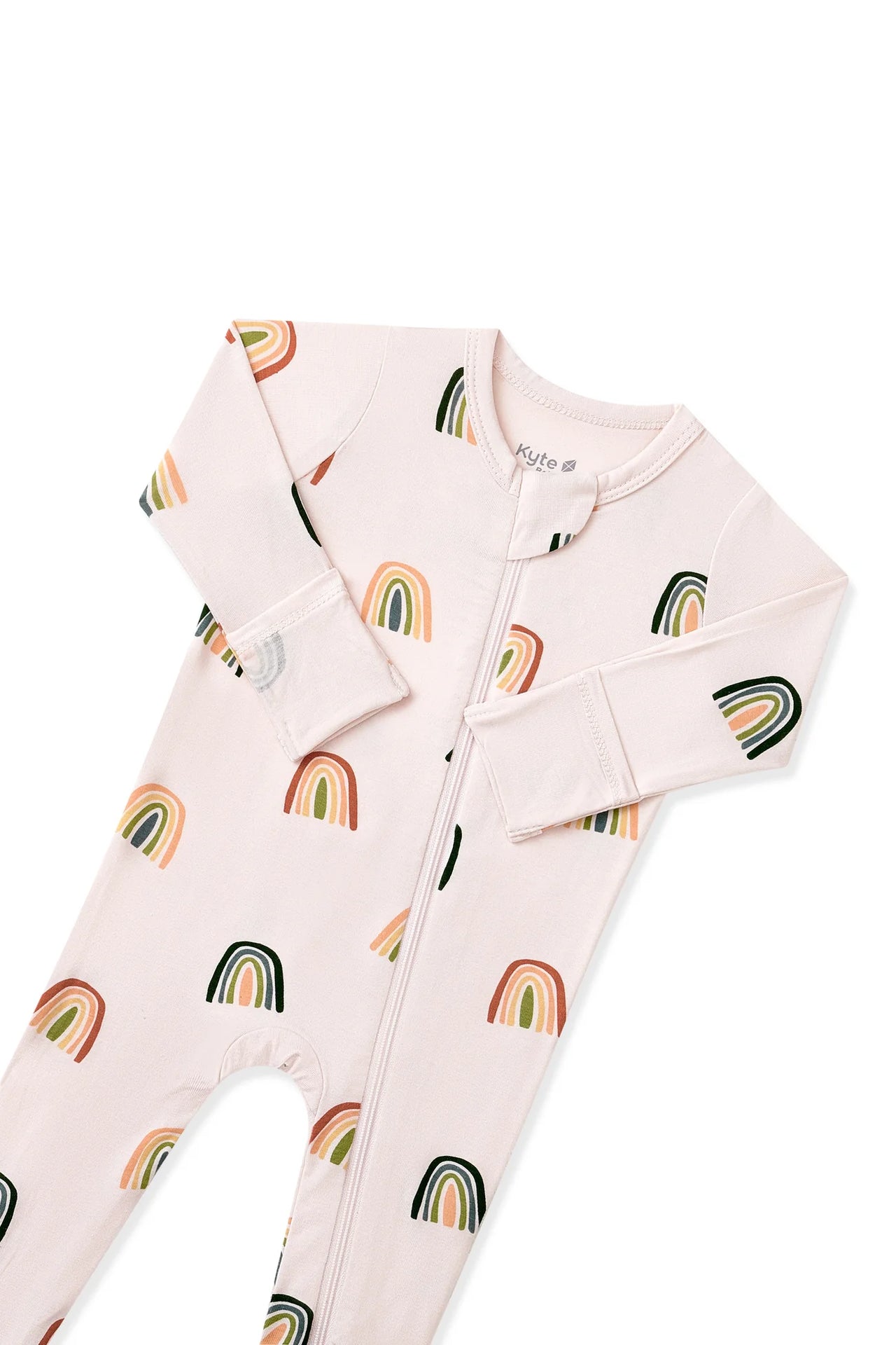 Zippered Footie- Retro Rainbow