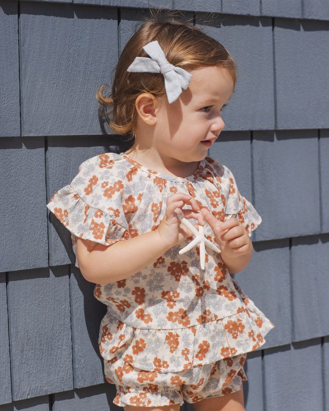 Americana Floral Butterfly Top & Bloomer Set