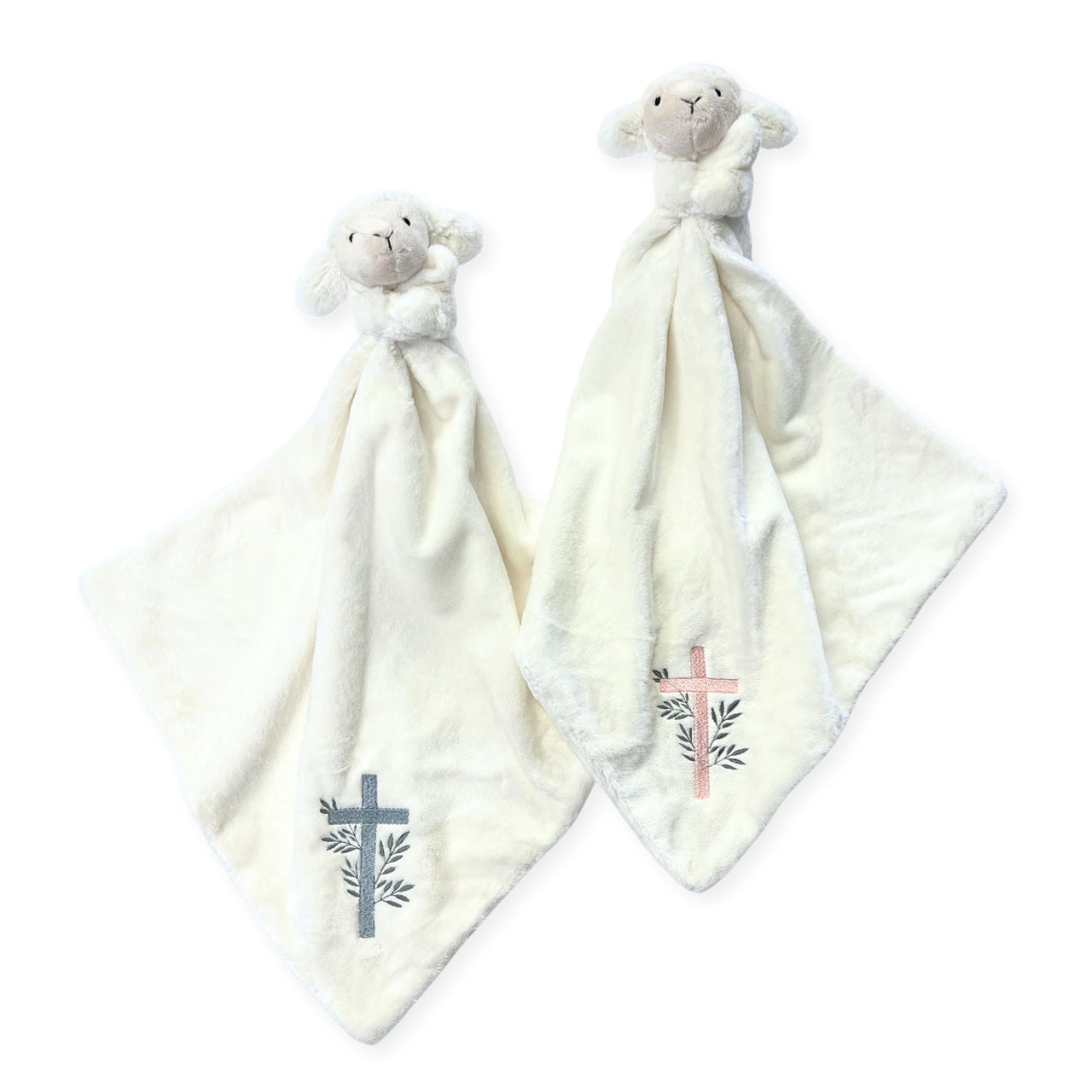 Cross Embroidered Bashful Lamb Soother