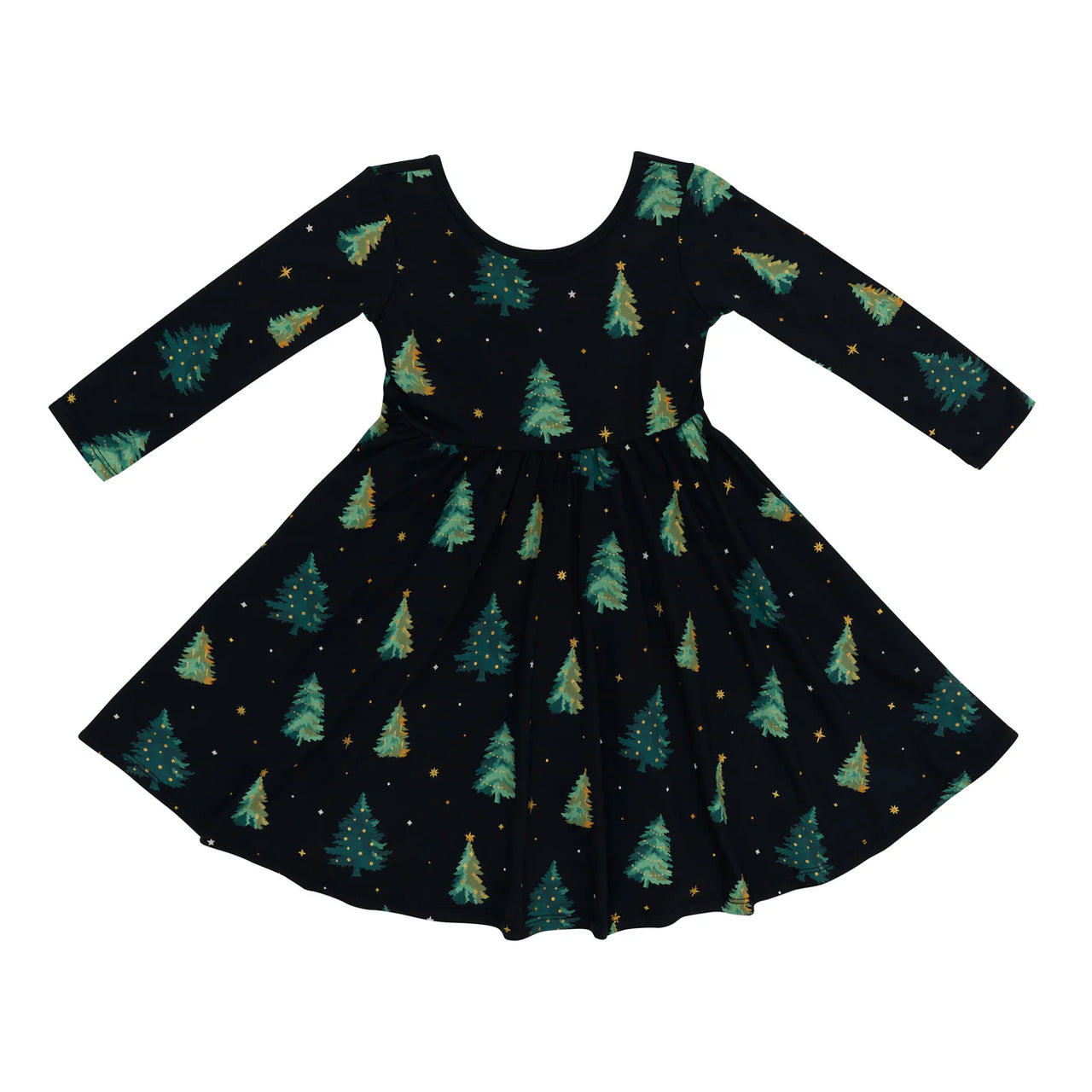 Twinkle Tree Long Sleeve Twirl Dress