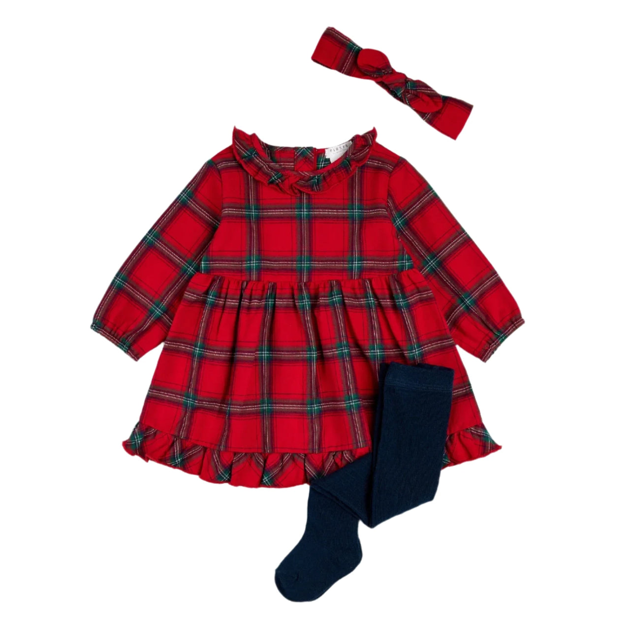 Scarlet Plaid Flannel Dress Set