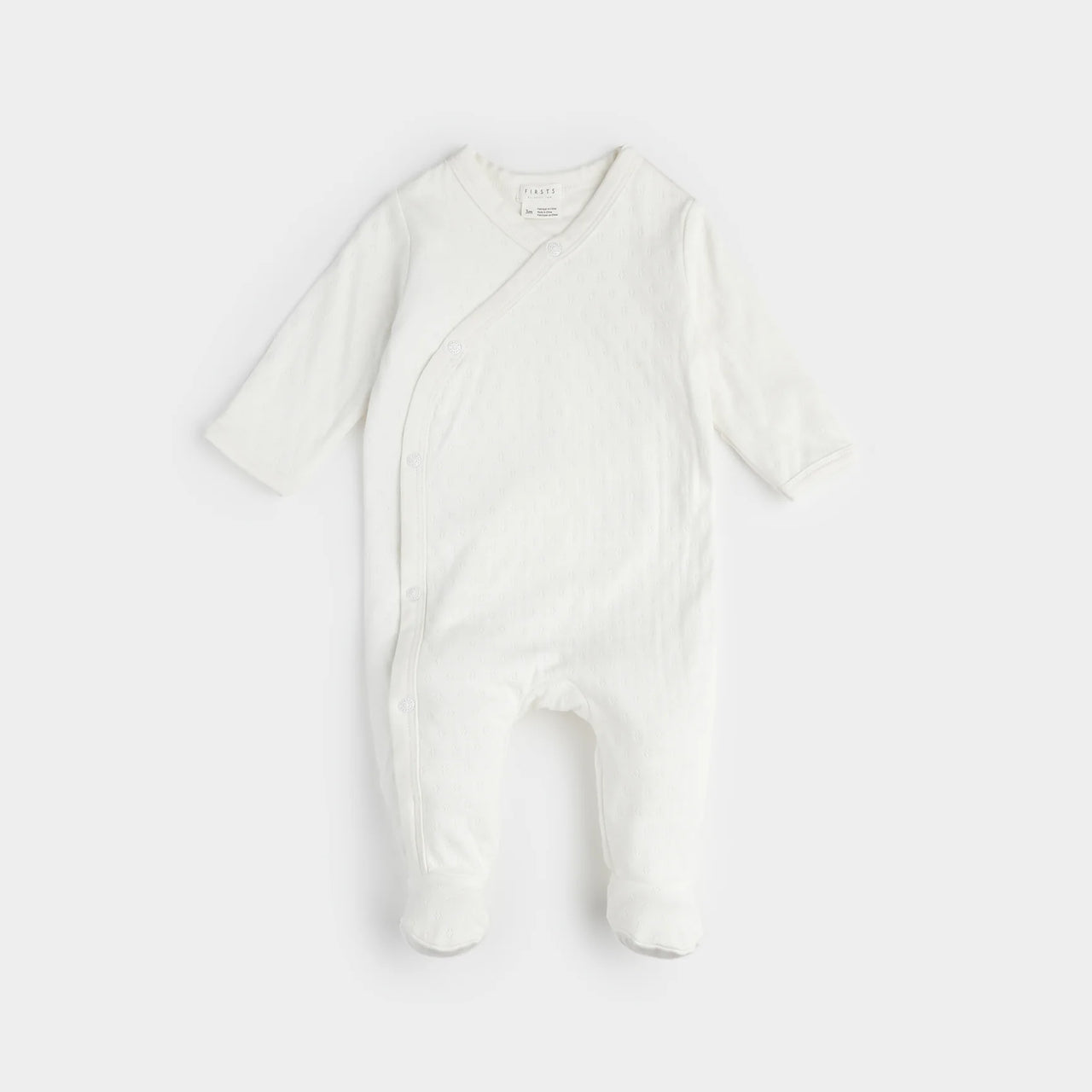 White Pointelle Knit Cross Body Sleeper