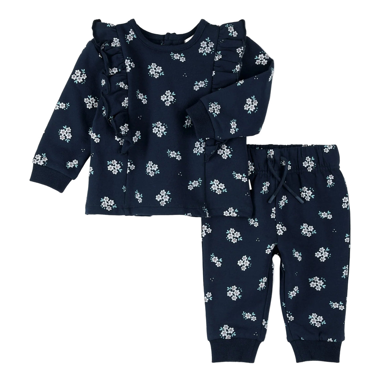 Blue Floral Sweat Set